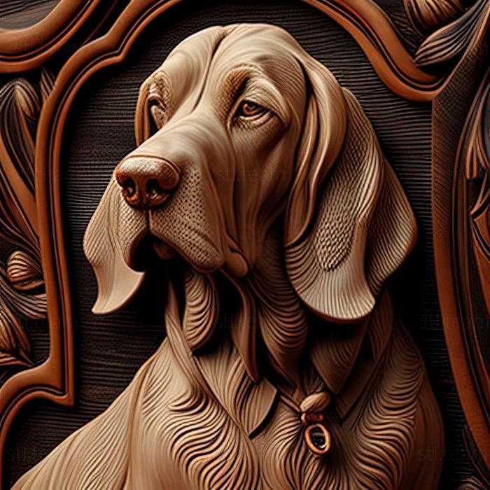 3D model Russian Hound dog (STL)